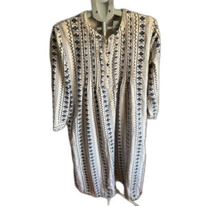 Vermont Country Store Cotton Long Sleeve Flannel Nightgown Sz Large Grandma Cozy